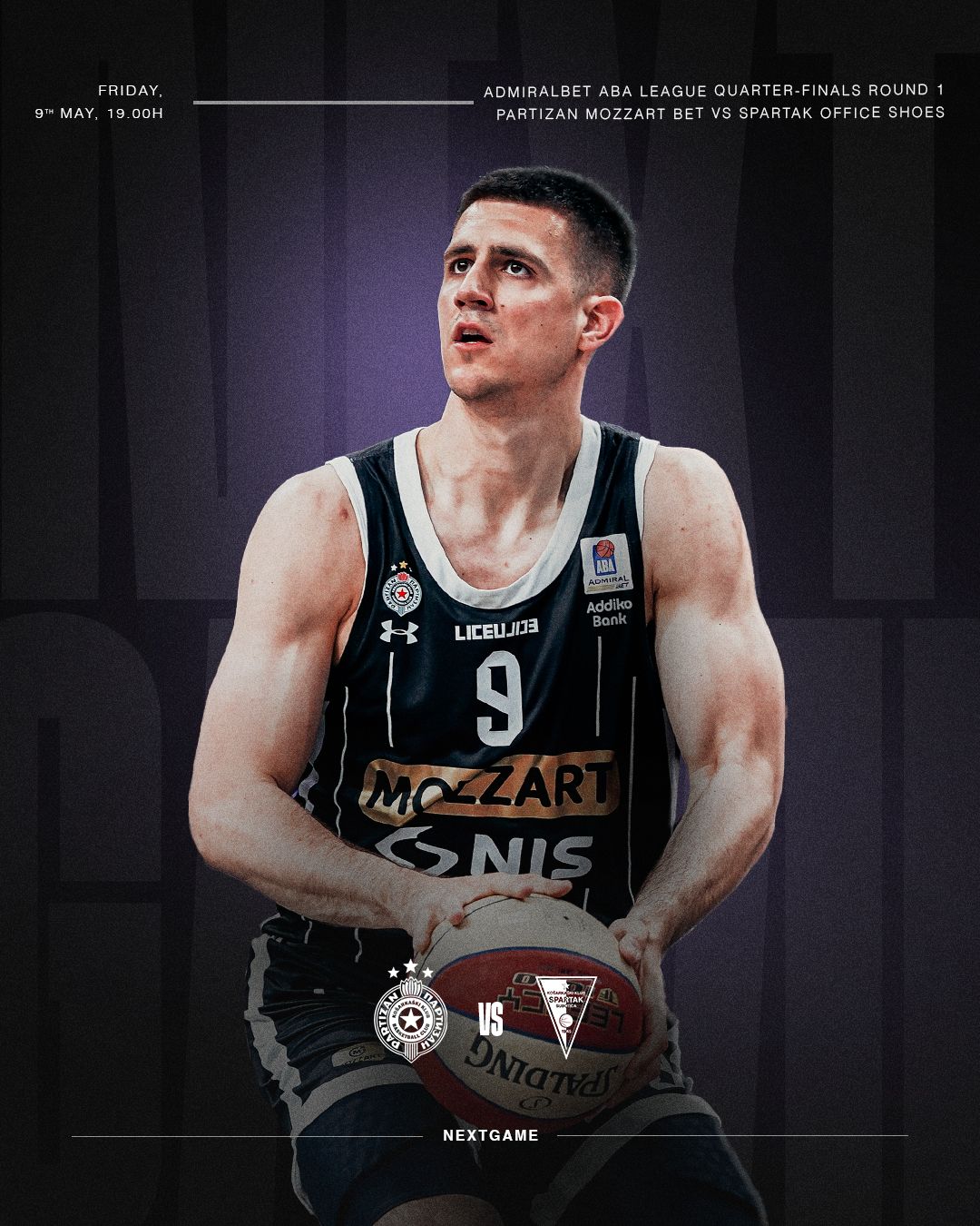 Počinje plej-of AdmiralBet ABA lige: Partizan Mozzart Bet sutra dočekuje Spartak