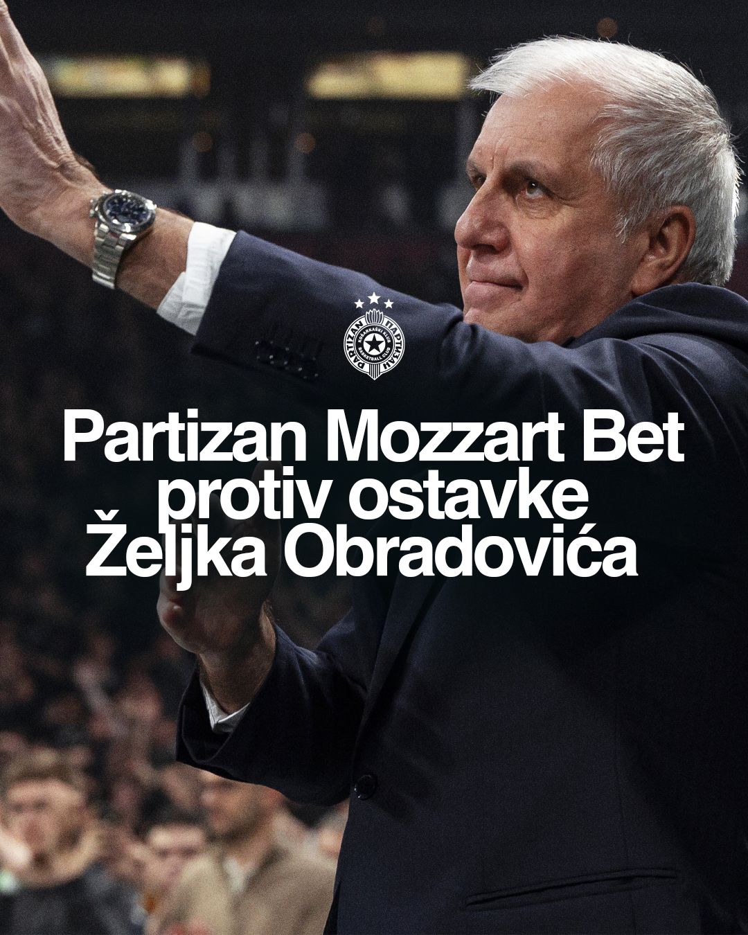 Partizan Mozzart Bet protiv ostavke Željka Obradovića