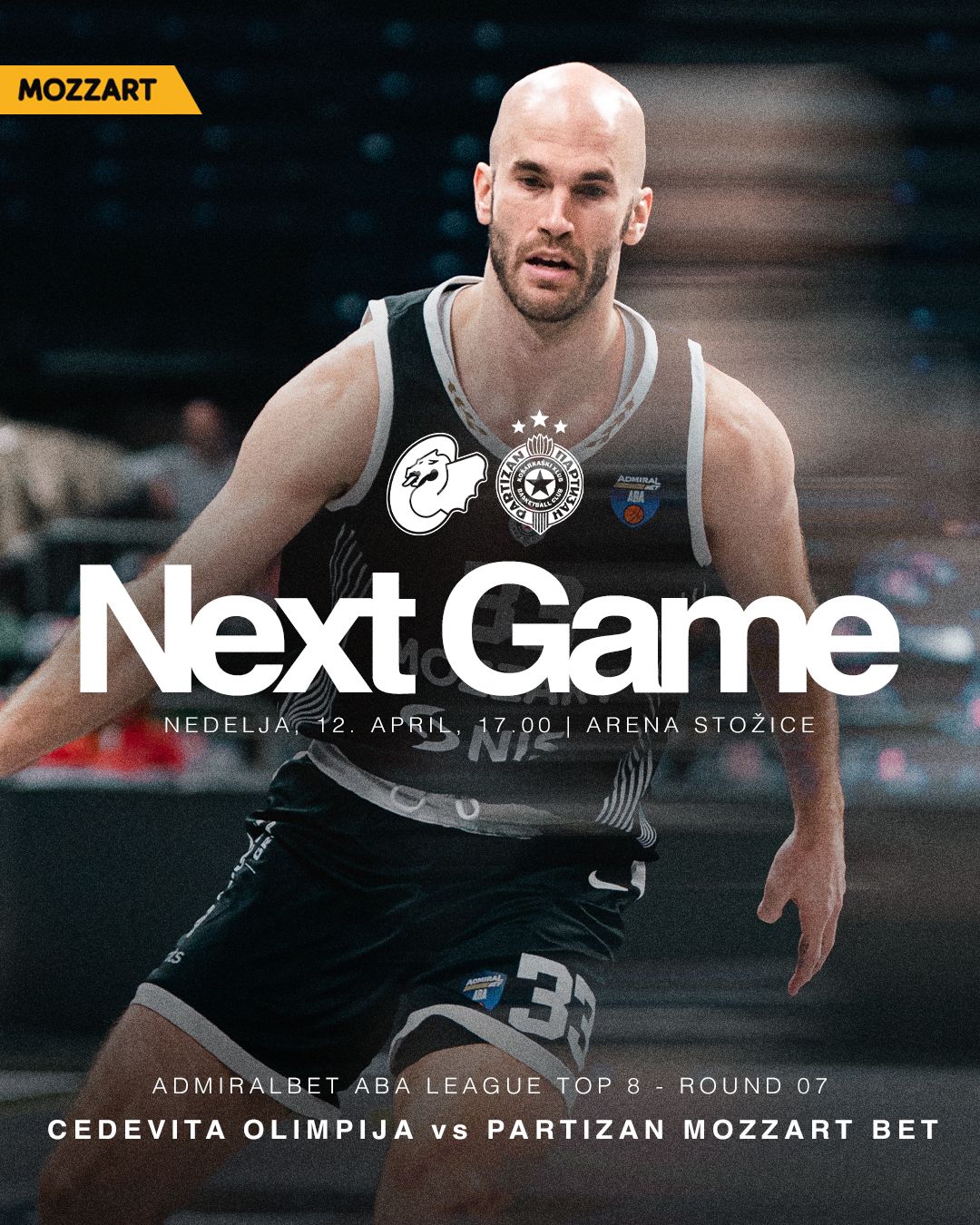 Partizan Mozzart Bet sutra protiv Cedevita Olimpije u Ljubljani