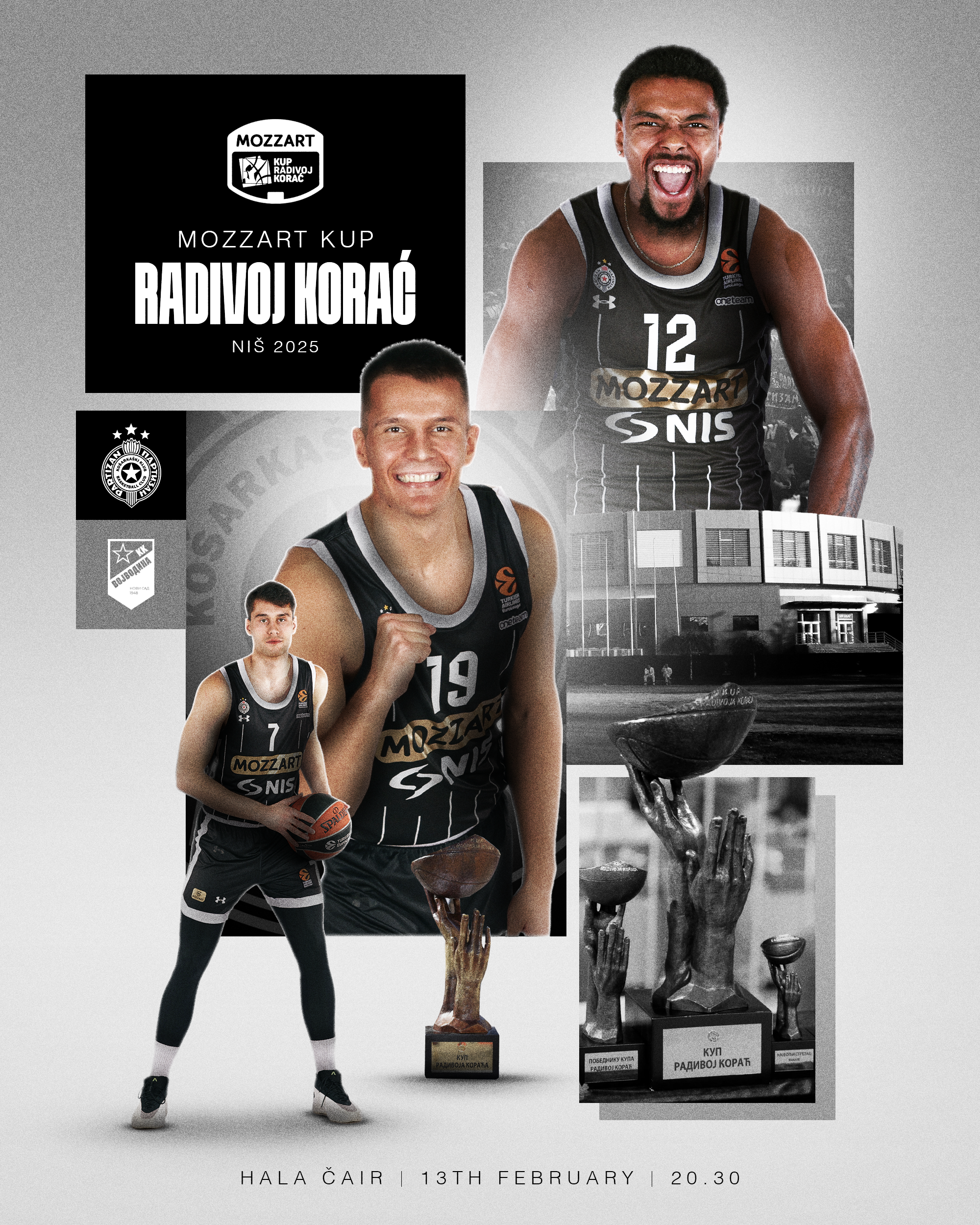 Partizan Mozzart Bet protiv Vojvodine u četvrtfinalu Mozzart Kupa Radivoj Korać